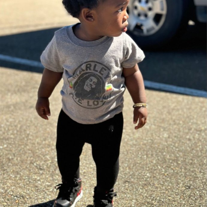 user image by @miraclesnwonders_, Toddler Boys' Bob Marley 'One Love' Short Sleeve Graphic T-Shirt - Gray