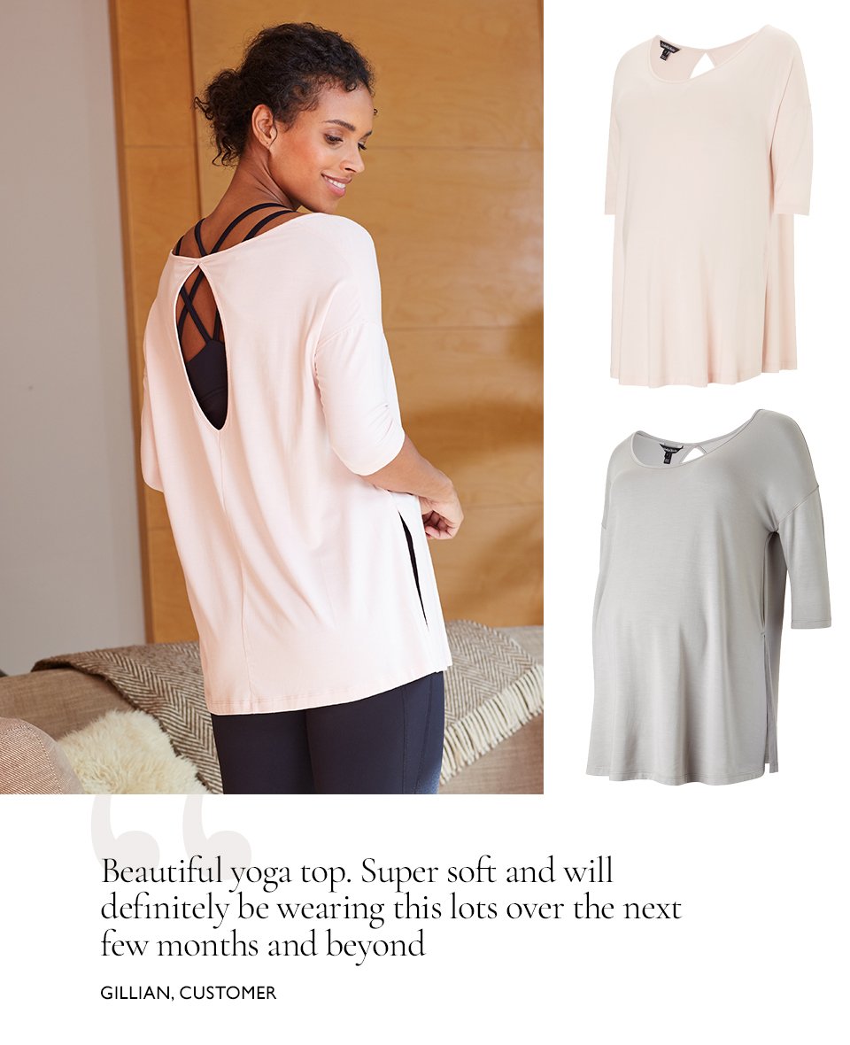 Shop Isabella Oliver The Maternity Yoga Top, Isabella Oliver The Maternity Yoga Top-Ash Grey, Isabella Oliver Maternity Active Tank-Caviar Black and more