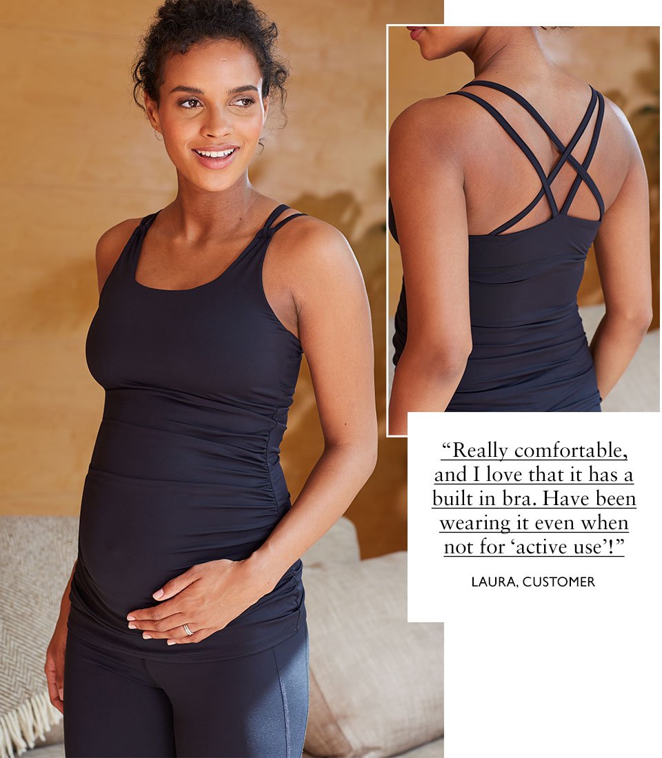 Shop Isabella Oliver Maternity Active Tank-Caviar Black and more