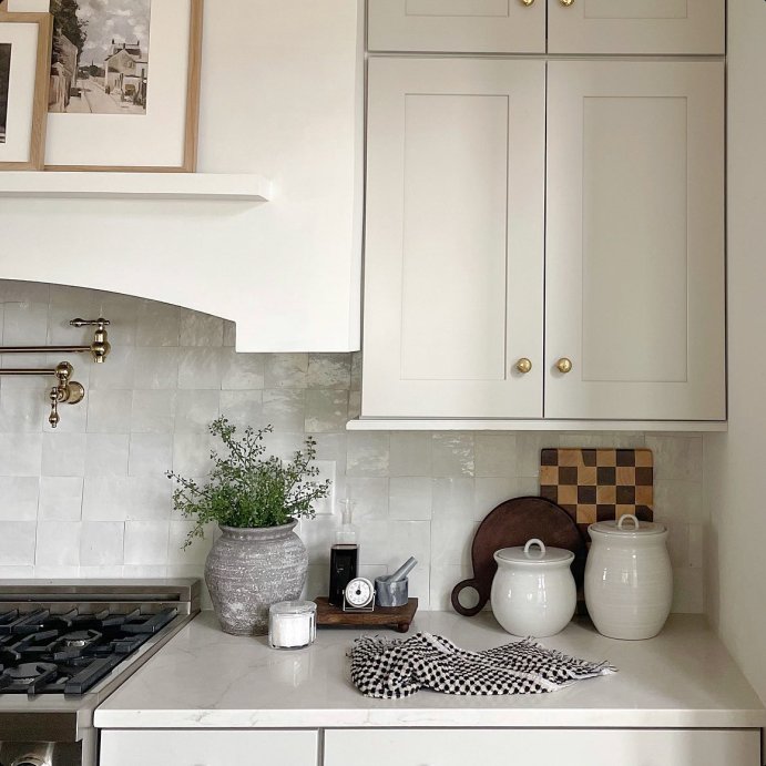 user image by @piperjames.co, Flared Brim Stoneware Canister Vintage Cream - Hearth & Hand™ with Magnolia