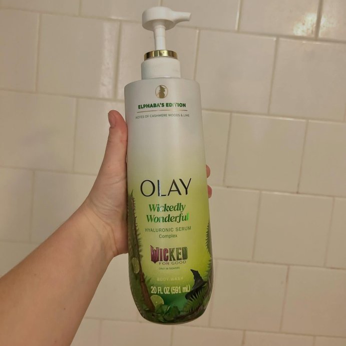 user image by @sydney_reviews86, Olay Limited Edition Elphaba&#39;s Serum Wicked Hydrating &#38; Renewing Body Wash - Cashmere Woods &#38; Lime Scent- 20 fl oz