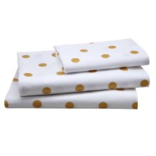 Shop Organic Gold Dot Twin Sheet Set - Land Of Nod Kids Sheets - Kids & Baby Furniture, Bedding and Toys and more
