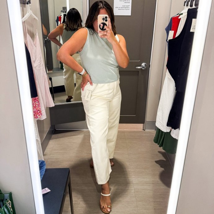 user image by @sofivallecillo, Women's Mid-Rise Barrel Leg Ankle Jeans - Universal Thread™