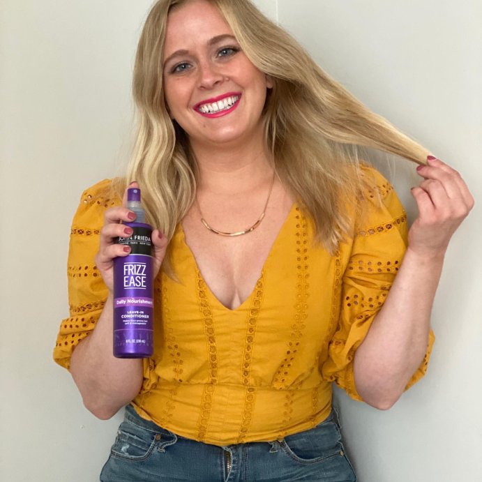 user image by @channelingchanel_, John Frieda Frizz Ease Daily Nourishment Leave-In Conditioner Spray for Frizz-Prone Hair - 8 fl oz