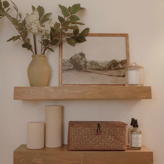 user image by @lifeofashley, Scofield Channel Tufted Wood Leg Bench Neutral Stripe - Threshold&#8482; designed with Studio McGee