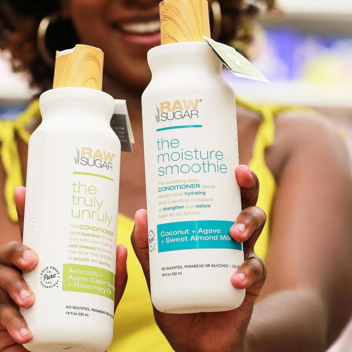 user image by @officiallykimwhite, Raw Sugar The Moisture Smoothie Conditioner - Coconut + Agave + Sweet Almond Milk - 18 fl oz