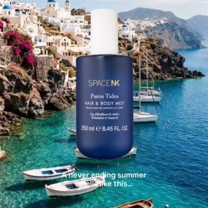 @spacenk&rsquo;s instagram video of Space NK Paros Tides Hand Wash,Space NK Paros Tides Body Oil,Space NK Paros Tides Hair and Body Mist,Space NK Paros Tides Body Scrub