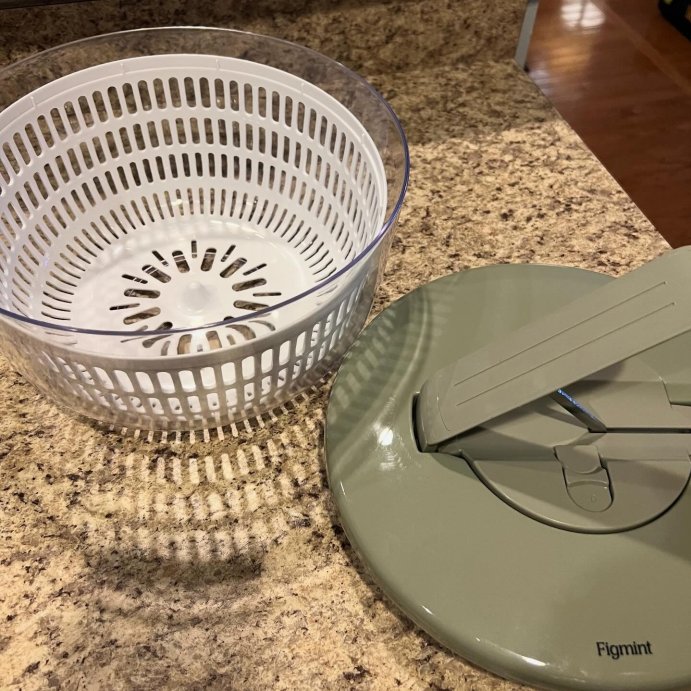 user image by @targetktpgh, 5qt Salad Spinner Clear - Figmint&#8482;: Large Strainer, ABS Material, Hand Wash, 3-Piece Set, 10.75&#34; Width &#38; Depth