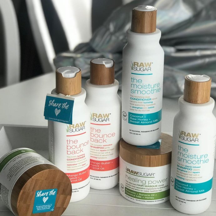 user image by @alexiadanielleanast, Raw Sugar The Moisture Smoothie Conditioner - Coconut + Agave + Sweet Almond Milk - 18 fl oz