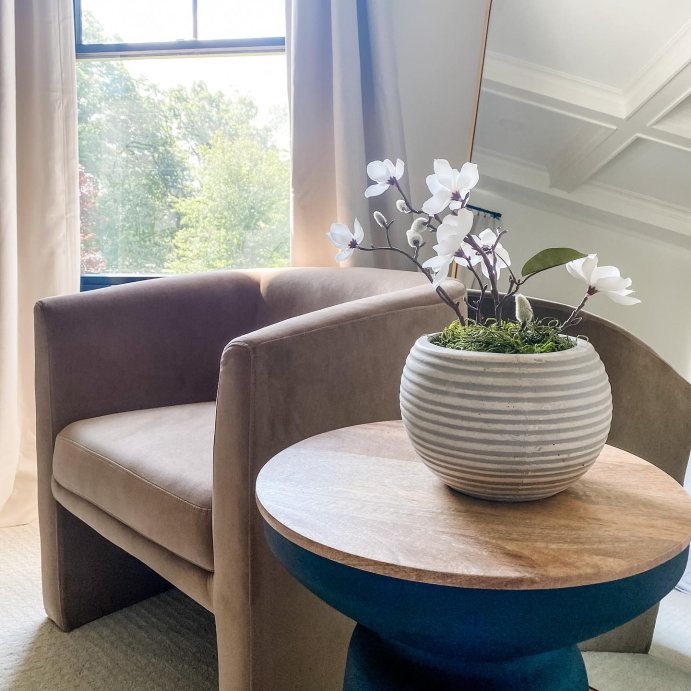user image by @whitcomb_home, Vernon Upholstered Barrel Accent Chair - Threshold™ designed with Studio McGee
