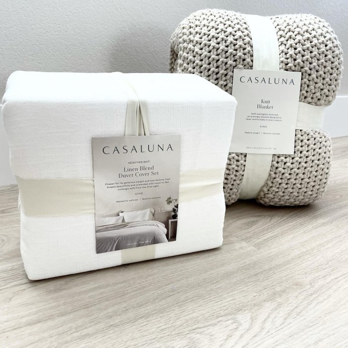 user image by @architects.and.heroes, Heavyweight Linen Blend Duvet Cover & Pillow Sham Set - Casaluna™