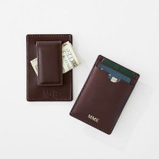 Shop Functional Money Clip Wallet, Leather, Chocolate and more