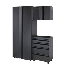 Shop MAXIMUM 3-Piece Black Pre-Assembled Welded Garage Cabinet Set and more