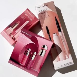 @spacenk&rsquo;s instagram video of Rare Beauty Perfect Strokes Mascara & Liner Set,Rare Beauty Soft Pinch Liquid Blush - 3 pc set,Rare Beauty Kind Words Lipstick