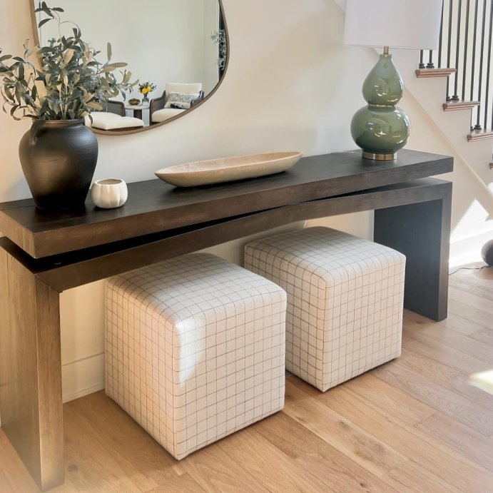 user image by @vidaeventsanddecor, Lynwood Square Upholstered Cube Ottoman - Threshold™ designed with Studio McGee