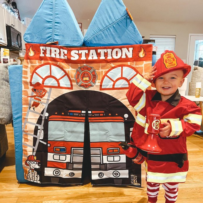 user image by @ashleypierce182, Melissa &#38; Doug Fire Chief Role Play Costume Dress-Up Set (6pc)