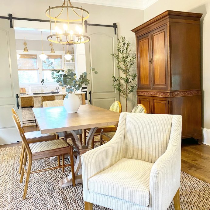 user image by @thequeenoncleveland, Clearfield Swoop Arm Dining Chair - Threshold™ designed with Studio McGee