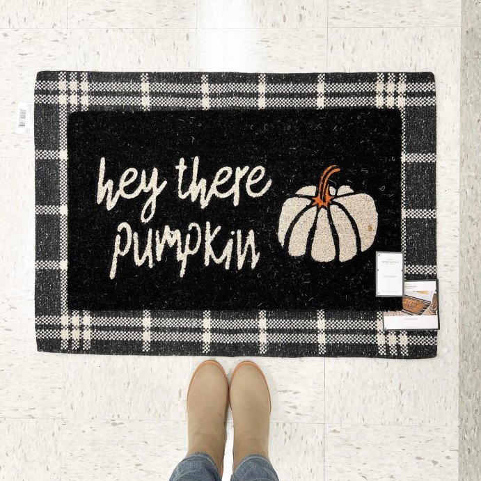 user image by @_targetxbri, 2&#39;x3&#39; Indoor/Outdoor Woven Tapestry Rug Black - Threshold&#8482;: Front Door Layering Mat, Check Pattern, Flat Pile