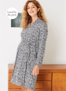 Shop Isabella Oliver Connie Maternity Dress-Black & White Floral and more Shop Isabella Oliver Connie Maternity Dress-Black & White Floral and more
