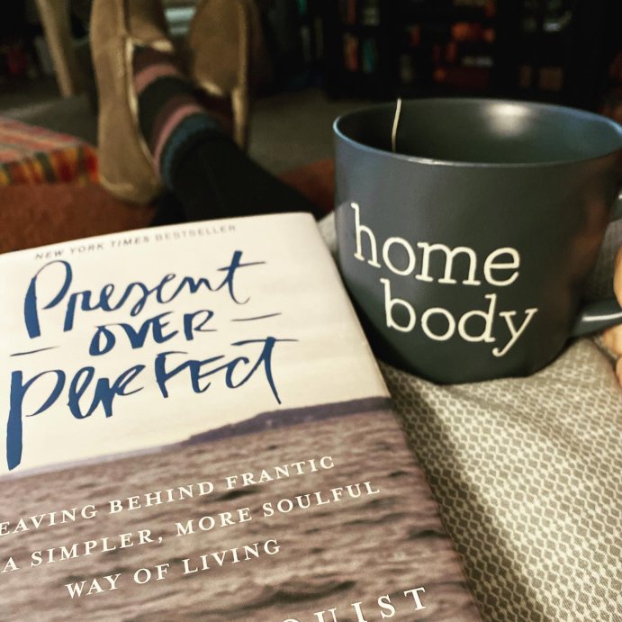 user image by @katieslife, Present Over Perfect : Leaving Behind Frantic For A Simpler, More Soulful Way Of Living - By Shauna Niequist ( Hardcover )