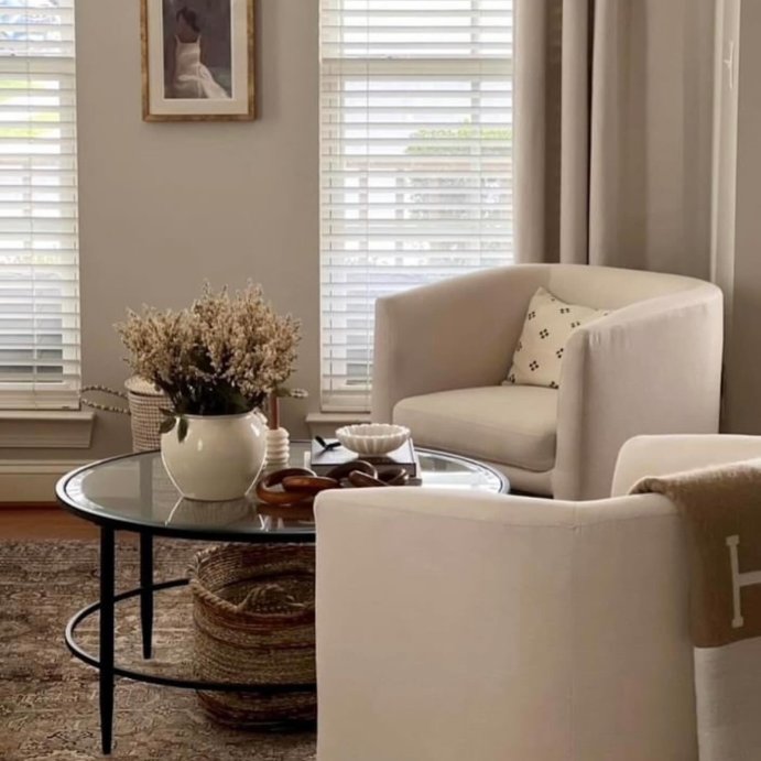user image by @_styledbystephanie, Vernon Upholstered Barrel Accent Chair - Threshold™ designed with Studio McGee