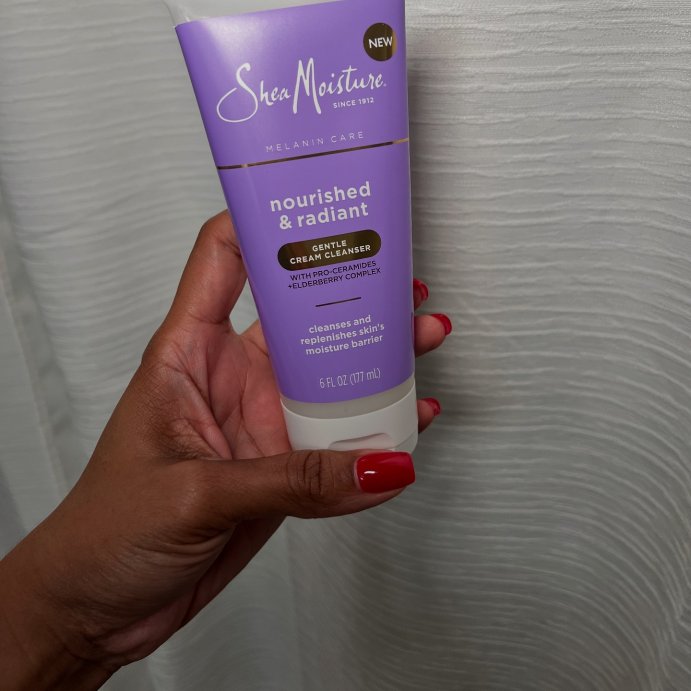 user image by @itsbritt.xoxo, SheaMoisture Melanin Care Gentle Cream Cleanser, Nourished &#38; Radiant with Pro-Ceramides &#38; Elderberry Complex - 6 fl oz