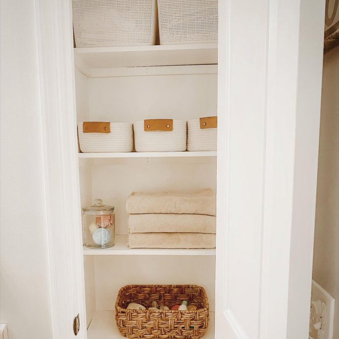 user image by @ashleighlewicki, 13&#34; Decorative Coiled Rope Square Base Tapered Basket Small Cream - Brightroom&#8482;