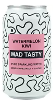 Shop MAD TASTY Watermelon Kiwi Hemp Sparkling Water and more