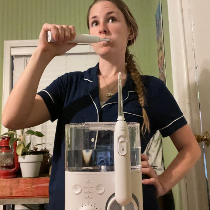user image by Audra, Philips Sonicare Power Flosser &#38; Rechargeable Electric Toothbrush System 7000 - HX3921/40 - White