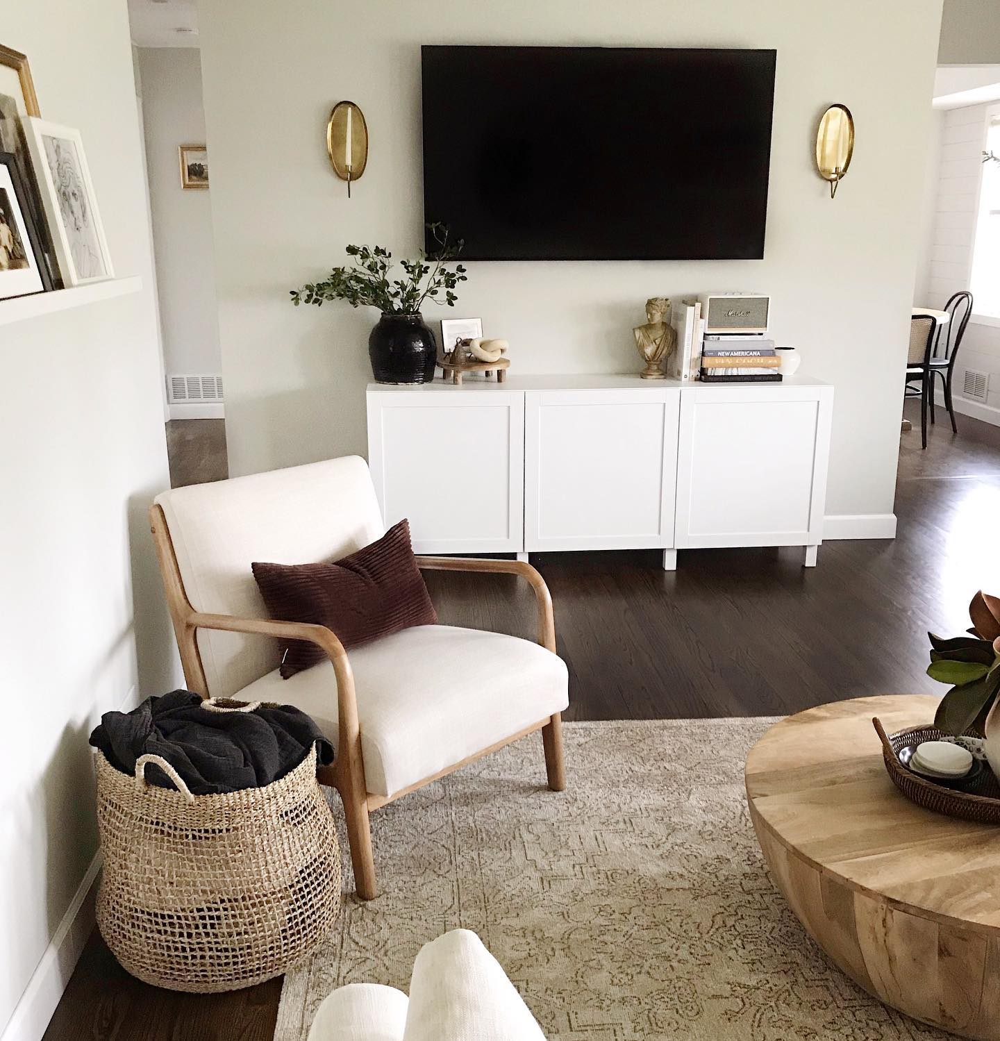 Warm minimalist living room Instagram Post