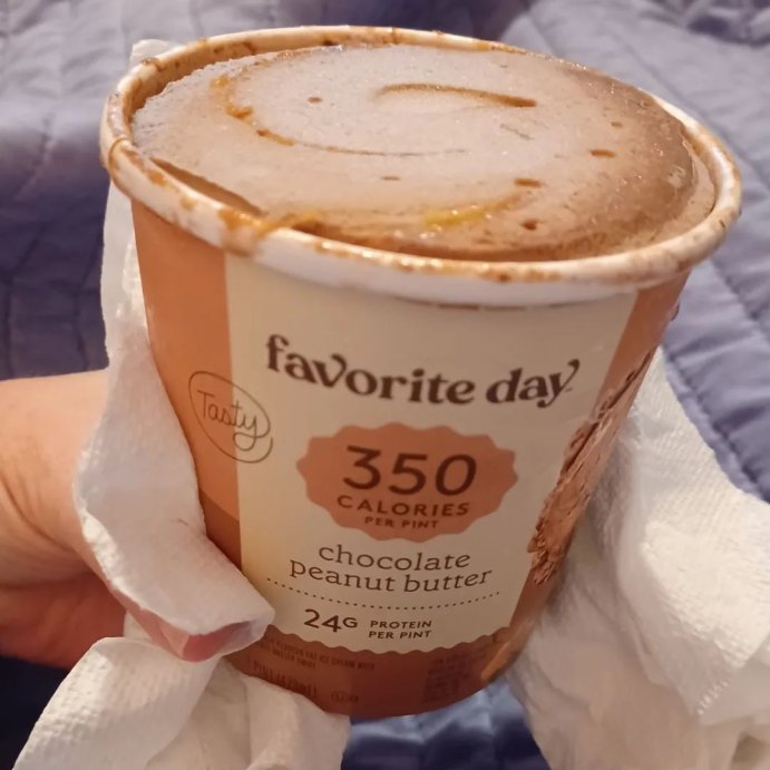 user image by @jamie.loses, Reduced Fat Chocolate with Peanut Butter Swirl Ice Cream - 16oz - Favorite Day&#8482;