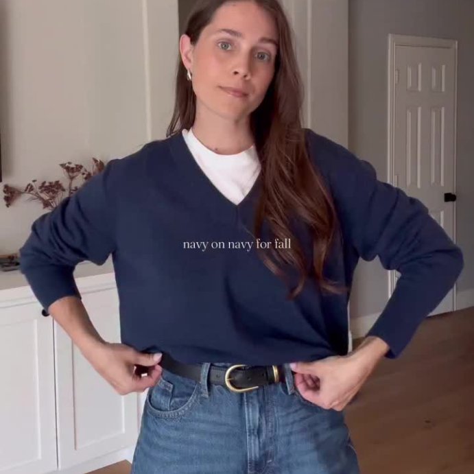 user image by @brooke_schul, Women's Cozy Knit Relaxed V-Neck Pullover - A New Day™
