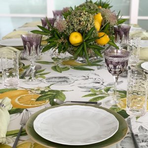 Meyer Lemon Tablecloth | Williams Sonoma