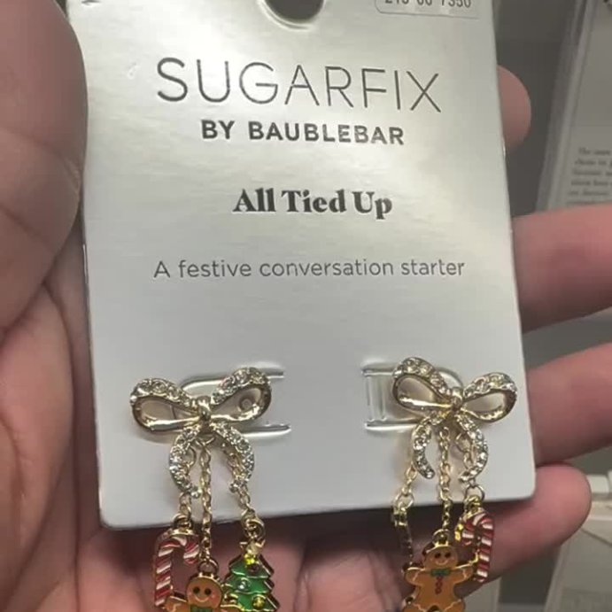 user image by @nancy_loves2shop, SUGARFIX by BaubleBar Yes You Cane! Earrings - Red