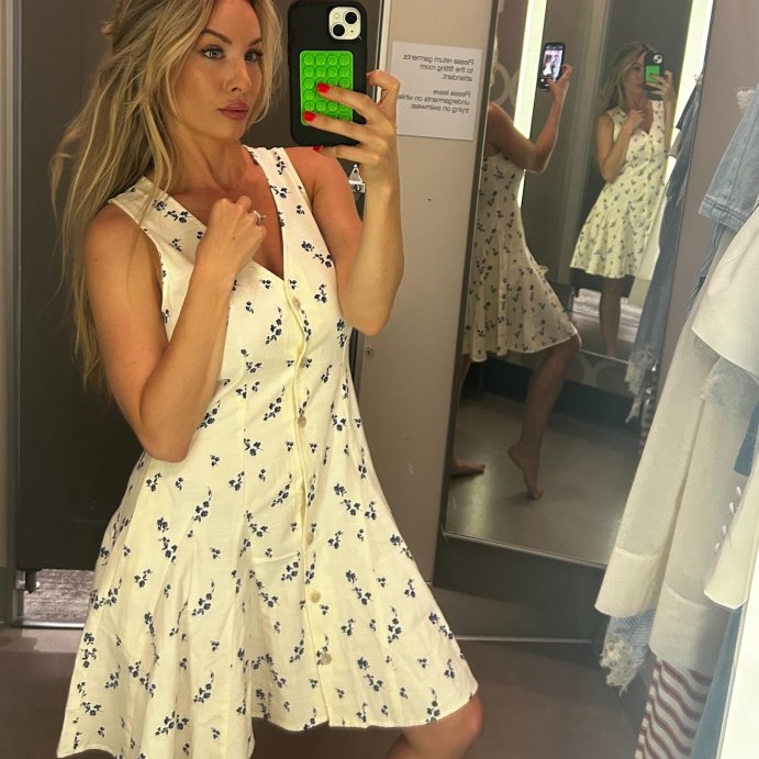 user image by @styledbyashleymuller, Women's Button-Front Godet Mini A-Line Dress - Universal Thread™