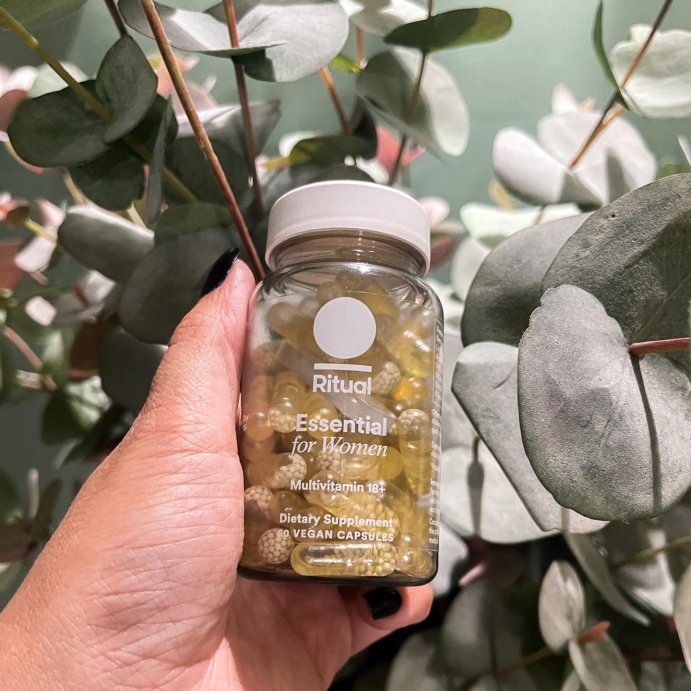 user image by @wilsoncorryn, Ritual Multivitamin for Women 18+ with Vegan Omega-3 DHA, Vitamin D3, Chelated Iron and Methylated Folate Vegan Capsules - Mint Essenced - 60ct