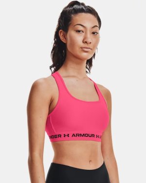 Women's Armour® Mid Crossback Printed Sports Bra