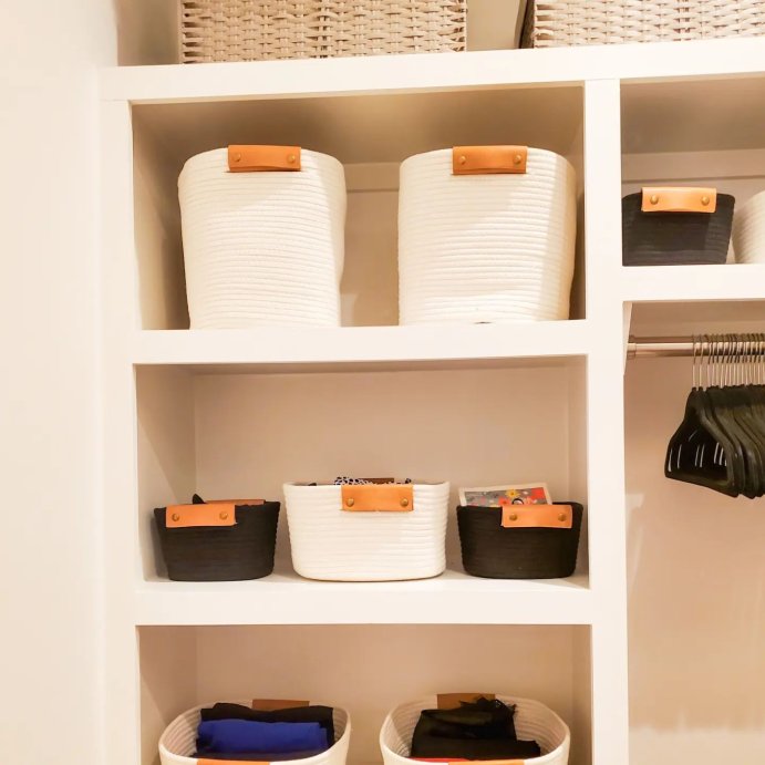 user image by @organize65, 13&#34; Decorative Coiled Rope Square Base Tapered Basket Small Cream - Brightroom&#8482;