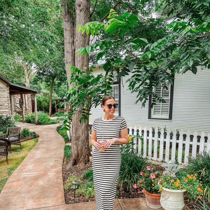 user image by @averagesizeblogger, Women's Short Sleeve Knit Maxi Dress - A New Day™