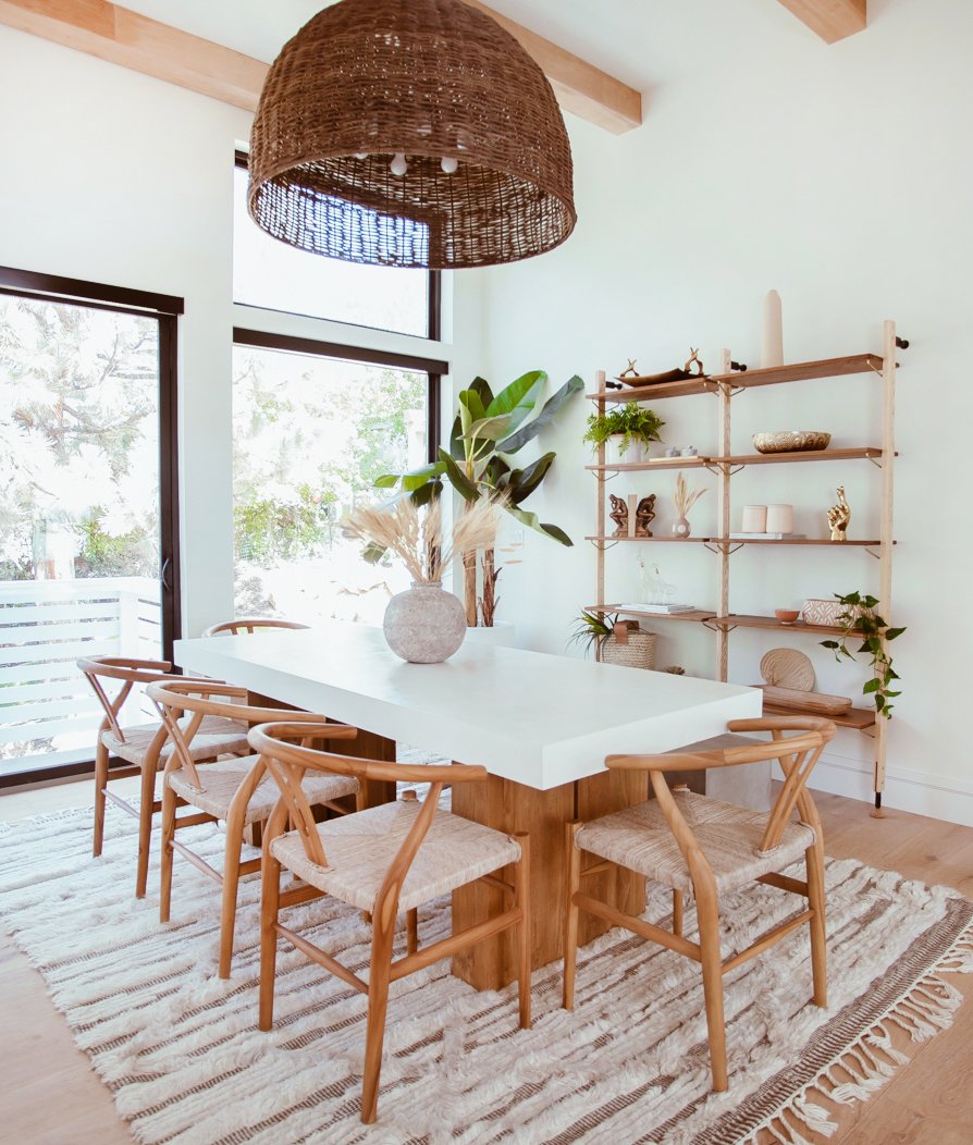 Coastal boho store dining table