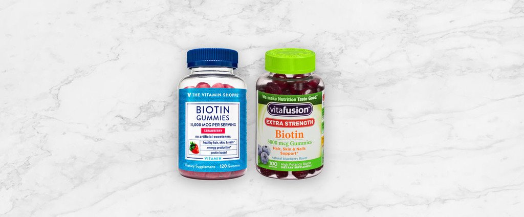 Shop Vitafusion Biotin Gummy - Hair, Skin & Nails - Extra Strength - 5,000 MCG - Blueberry (100 Gummies), the Vitamin Shoppe Biotin Gummies - Supports Hair, Skin, & Nails - 10,000 MCG per Serving - Strawberry (120 Gummies) and more