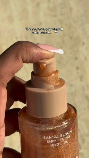 @spacenk’s instagram video of Saltair Golden Hour Body Wash,Saltair Santal Bloom Body Oil Shimmer