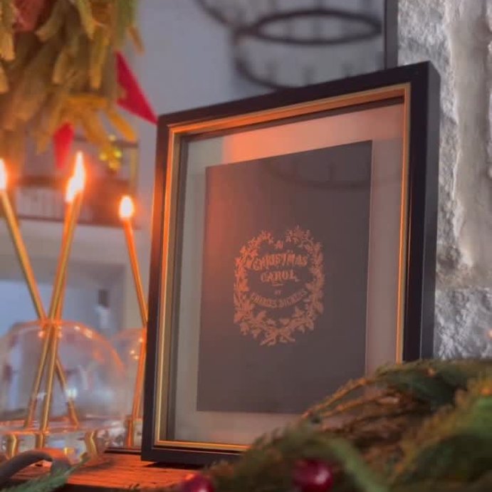 user image by @threetimesahome, 8&#34;x10&#34; Christmas Carol Framed Wall Art - Hearth &#38; Hand&#8482; with Magnolia