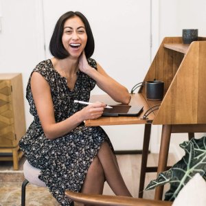 Mid Century Mini Secretary Desk 28