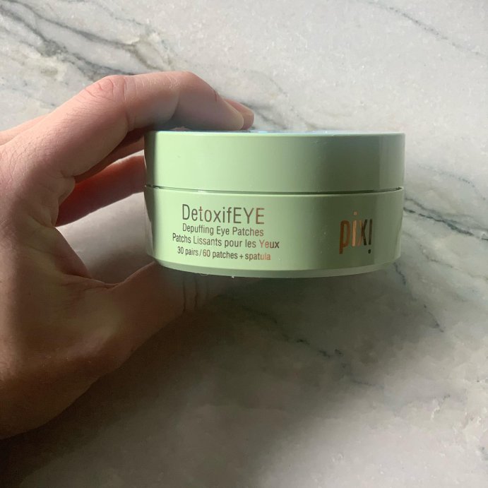 user image by @lindswasinfluenced, Pixi DetoxifEYE Hydrating and Depuffing Eye Patches with Caffeine and Cucumber - 60ct