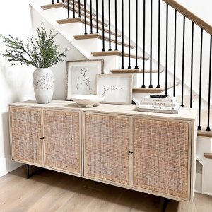 Dolores Cane Console Table