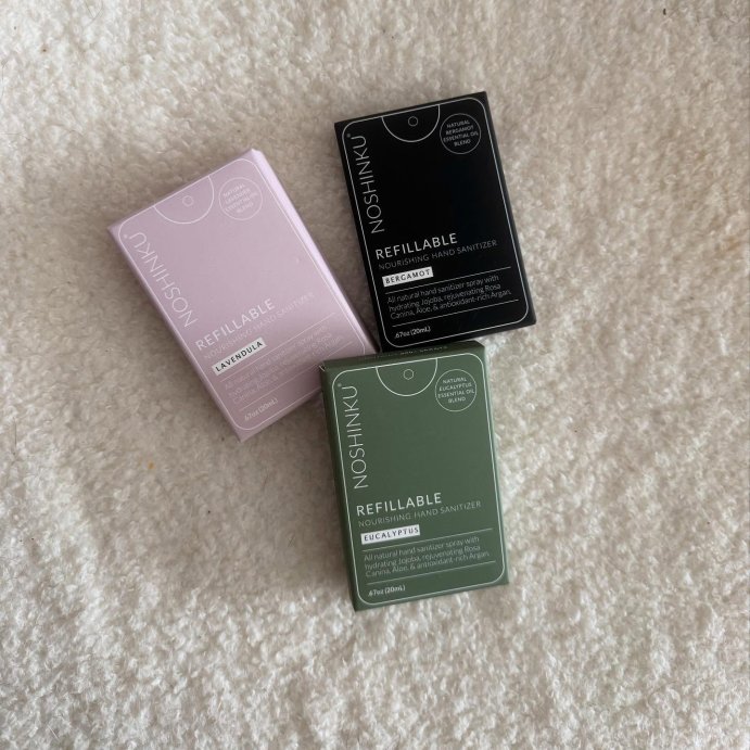 user image by @rachaelderrico_, NOSHINKU Refillable Bergamot Ultra Moisturizing Pocket Sanitizer - Travel Size - 20ml