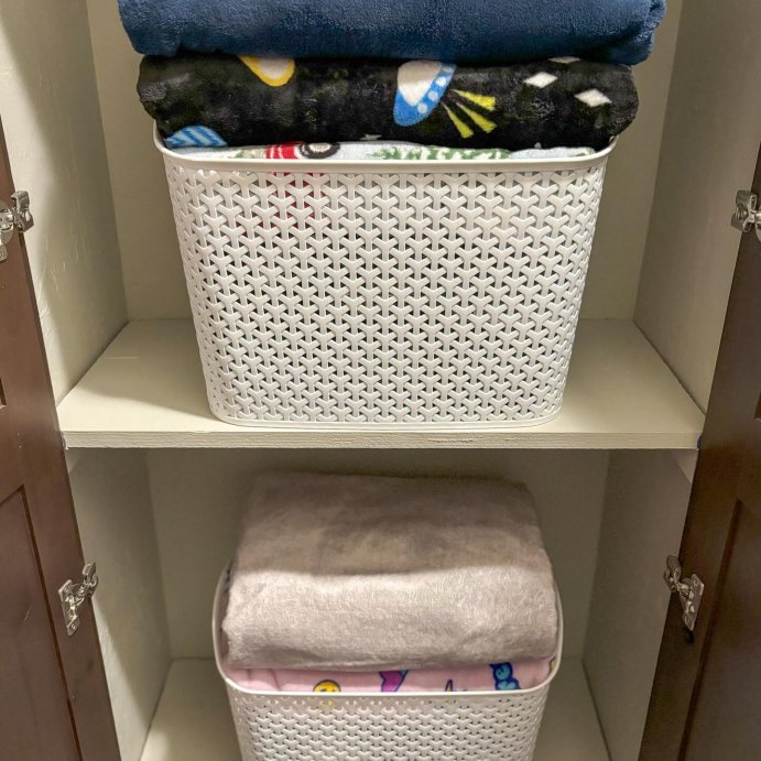 user image by @organizedbychelci, Y-Weave XL Curved Decorative Storage Basket - Brightroom™