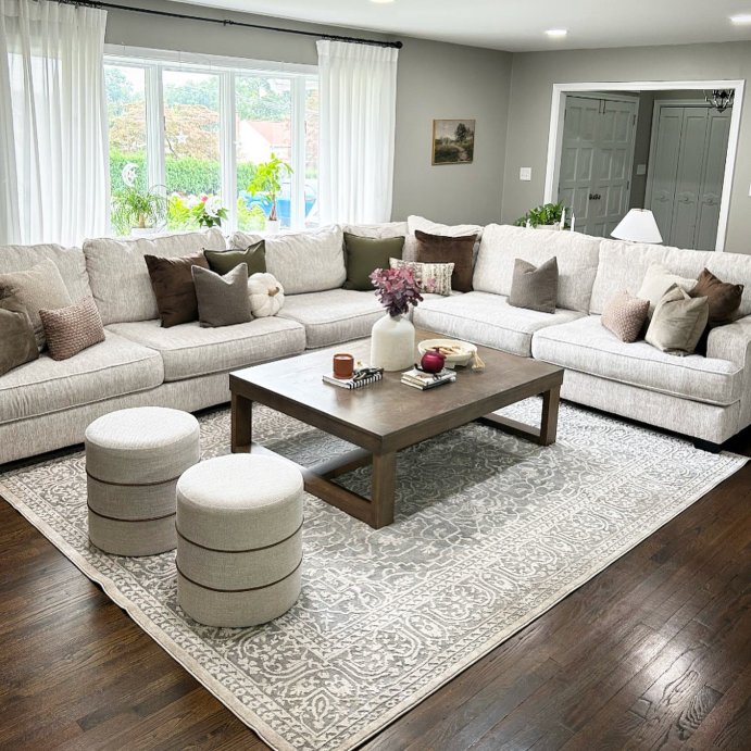 user image by @dzeni_home_inspo, Catalina Round Ottoman - Threshold™ designed with Studio McGee