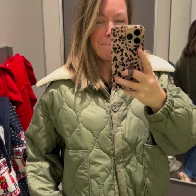 user image by @the.heather.edit, Women's Quilted Jacket - Universal Thread™ Olive Green
